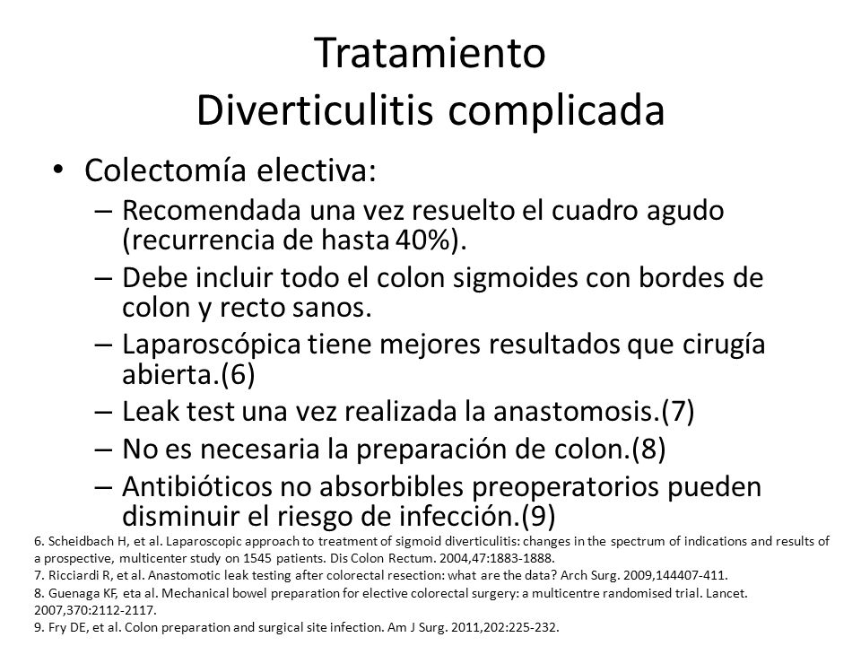 Diverticulitis aguda tratamiento antibiotico